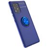 Dedux Silicone Morbido Cover per Samsung Galaxy S10 Lite, Ultra Sottile Custodia Magnetica per Auto con 360 Rotante Supporto per Anello. Blu + Blu