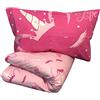hermet Unicorno Vibes/Parure Copripiumino Singolo / 100% Cotone/Rosa