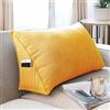 OBTUSS Cuscino triangolare da lettura, per divano e TV, 60 x 35 x 20 cm, cuscino per schienale di divano letto, con fodera rimovibile e lavabile