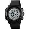 L LAVAREDO Orologio da uomo, digitale, sportivo, impermeabile, militare, nero, grande quadrante per uomo, con cronometro, luce posteriore, sveglia, data, orologio da polso Colore: bianco e nero.