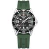 swiss alpine military Orologio analogico al quarzo da uomo 7029.1 silicone, Acciaio/Silicone/Sw-verde - 1834sam, cinghia