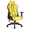 DIABLO Sedia Gaming Ergonomica X-One 2.0 | Poltrona Gaming con Braccioli Regolabili, Supporto Lombare, Funzione di Inclinazione | Sedia Gamer, Gaming Chair 136 kg | Normal (L) | Electric Yellow