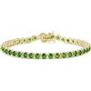 FANCIME Bracciale Tennis Donna Oro, con Pietra Smeraldo Sintetica, Regalo per Donne, Lunghezza 18 cm