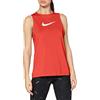 Nike W NP Tank Essential Swoosh, Canottiera Sportiva Donna, Track Red/White, 2XL