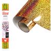 Siser Holographic Gold Oro, 30cm x 0,5mt, Vinile Termotrasferibile Termoadesivo Olografico per la Personalizzazione dei Tessuti, Abbigliamento e Accessori, Hobby Creativi, Facile da Tagliare