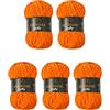 Wollbiene Softy, 5 gomitoli di lana di ciniglia da 100 g, per lavorare a maglia, lana per bambini, 500 g di ciniglia Super Bulky Crochet Yarn (arancione 33