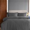 Komfortec Biancheria da letto premium super soft 3 pezzi copripiumino 155x220 cm + 2 federe 40x80 cm, 100% microfibra spazzolata, antracite