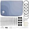 KnitPro Set Ferri Intercambiabili Nova Grande - Coppia Ferri Circolari 14 x 13 cm con Accessori Set Nova Grande per Principianti, Professionisti e Confezione Regalo