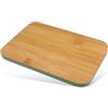 Fackelmann Balance Tagliere Legno Bambù - Piccolo Tagliere in Legno per Cucina per Carne, Pesce e Verdure - Tagliere Moderno con Bordo Colorato - 21x15x0,5 cm, Marrone