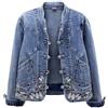 MJGkhiy Giacca Jeans Donna Corto Leggera Giubbino Jeans Con Bottoni Elegante Taglie Forti Giubbotto Denim Outwear Jacket Tinta Unita Primavera Autunno