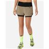 Asics Fujitrail 2-n-1 W - Short Running - Donna - Nero