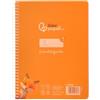 Liderpapel Quaderno a spirale din a5 pguida copertina plastica 80 fogli 90 gr quadro pautato 4 mm con margine arancione - Unità -
