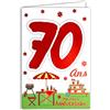 Afie 69-2040 - Biglietto di auguri di compleanno per uomo e donna, motivo: bottiglia di flauto e champagne TV