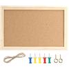 QUIIEOSKIA Bacheca in Sughero 30 x 20 cm, Bacheca da Parete | Pannello in Sughero con Cornice in Legno per Appendere Camere da letto e case, Bacheca per Ufficio