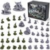 Path Gaming Fantasy Goblins - Set di 46 statuine non dipinte da 28 mm, per miniature D&D per Draghi e Dungeon, miniature RPG, mostri massicci da tavolo