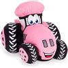Toyland® Peluche a forma di trattore agricolo, 21 cm, decorazione per camera da letto di ragazzi e ragazze (rosa)