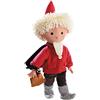 Götz 0070101 Sandmann rosso bambola 37 cm | bambola corpo morbido, per bambini dai 18 mesi, originale da film e TV, lavabile, per i rituali della nanna