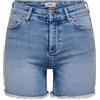 ONLY Onlblush Mid SK DNM-Pantaloncini Noos Jeans, Blu, XS Donna