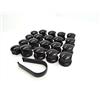 Partsdealers COPRIMASCHERA PER VOLVO S60 S80 S90 V50 V60 V70 V90 XC40 XC60 XC70 X90 TAPPI + COPRIMASCHERA CON SICUREZZA 19mm SET (NERO LUCIDO 16+4+STRUMENTO)