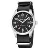 GOLDEN HOUR Orologio da Uomo Militare Analogico con Cinturino in Nylon, Orologio Sportivo Casual con Quadrante Facile Lettura 12/24H, Lancette Luminose, Impermeabile 3ATM