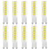 WULUN G9 lampadine LED 7W, bianco freddo 6500K, equivalente a lampadine alogene 70W, non dimmerabile, senza sfarfallio, LED a risparmio energetico, 700LM, AC220-240V, 10 pacchetti