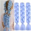 jooceebaby Azzurro Extension Per Treccine Africane 24 3Pcs Treccia Capelli Extension Jumbo Treccia Extension Capelli Fibra Sintetica Treccia Di Scatola Crochet Twist Braiding Hair Extension Capelli