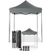 COBIZI Gazebo 2x2 Pieghevole Impermeabile senza Parete Laterale,Gazebo Esterno Resistente,Tende per Gazebo,Tendone Padiglione Pop Up per Feste Campeggio (2 per 2m Grigio)