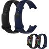 Diman Cinturino Orologio in Silicone per Redmi Smart Band PRO, [2 Pezzi] Smontaggio Rapido Ricambio di Cinturino con Fibbia in Acciaio per Redmi Smart Band PRO, Blu Scuro + Nero