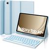WINCHKING Tastiera per Samsung Galaxy Tab A9 Plus 11, Cover con Tastiera Galaxy Tab A9+, Italiano Bluetooth Retroilluminata Rimovibile Keyboard per Samsung a9 Plus Tablet 2023 11 Pollici, Azzurro