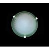 Generico Plafoniera classica in vetro 1 luce Girella Verde D.30 cm lampada da parete in vetro per bagno camera soggiorno cucina scala corridoio