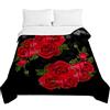 Surwin Trapuntino Copriletto Trapuntato Primaverile Estivo,Stile Moderno,Trapuntino in Morbida Microfibra con Stampa Rosa 3D Leggero Coperta Letto Singolo Matrimoniale (Affascinante,230x280cm)