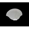 Generico Applique classico in vetro 1 luce Duna Bianco lampada da parete a mezzaluna in vetro per bagno camera soggiorno cucina scala corridoio in offerta