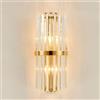 Difference U Applique Moderna In Cristallo, E14 Lampada Da Parete In Oro/Nero, Per Camera Da Letto Soggiorno Sala Da Pranzo Corridoio Scale Illuminazione (30 * 14 cm, Oro)