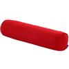 Easnea Cuscino rotondo in lino, cuscino a rullo lungo, supporto lombare, per alleviare il dolore al collo, cuscino cilindrico con fodera rimovibile, per dormire/sedia/auto/divano, rosso, 15 x 60 cm