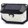 AIGOSTAR B10201OP3 - Applique LED solare a 3 lati con sensore di movimento nera 6500K - Potenza:0.8W - Colore della luce:Luce fredda - Flusso luminoso:350lm - Grado di protezione IP:IP65 - Tipologia pannello solare:Policristallino - CapacitÃ batteria:3.7V