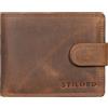 STILORD 'Merrick' Portafoglio Uomo in Pelle, Portatessere, Portamonete Slim RFID, Regalo in Cuoio Retro, Colore:marrone medio