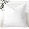 Artscope 1 Pezzi Federe per Cuscini in Finto Lino Minimalista Copricuscini Decorativo per Domestica Soggiorno Camera da Letto Divano 55x55cm, Bianco Puro