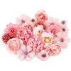 Heveer Fiori Finti Artificiali Teste di Fiori Simulati Teste di Fiori di Seta per l'Artigianato Fai Da Te Matrimonio Festa Decorazioni 20 Pezzi Rosa