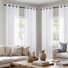 MIULEE Tende Trasparenti in Voile Con Occhielli Morbidi Finestre per Camera da Letto e per Salotto Eleganti Soggiorno 4 Pannelli 140x300cm Bianco