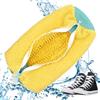 GZQINGYONG 1pc Sacchetto Scarpe Lavatrice,Sacchetti per Lavare Scarpe in Lavatrice con Cerniera Borsa Lavatrice per Riutilizzabile,Pulizia a 360° Della Bag Lavaggio Scarpe Cestello Scarpe Asciugatrice-Giallo