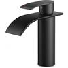 FORIOUS Rubinetti per Lavabo a Cascata FORIOUS, Rubinetto Lavabo in Acciaio Inossidabile con Altezza del Beccuccio di 110 MM, Miscelatore Monocomando per Acqua Calda e Fredda, Risparmio Idrico ed Energetico.