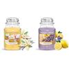 YANKEE CANDLE Bundle of Yankee Candle Candela profumata | Giara grande Lavanda al limone | Candele il regalo perfetto per le donne | Giara grande Cupcake alla vaniglia | Candele a lunga combustione: fino a 150 ore