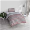 Italian Bed Linen Parure copripiumino ATHENA con sacco e federe stampati, BELEN ROSSO, Singolo