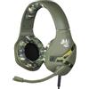 Konix Mythics Nemesis Cuffie gaming con cavo PS4, PS5, Switch, Xbox - Microfono a 45° - Cavo da 1,5 m - Connettore Jack da 3,5 mm - Mimetico verde