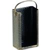 FIREFIX Portapenne con staffa in acciaio martellato ottonato 200 x 140 x 420 mm (L x P x A)