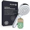 KLUDI-X1 Soffione e doccia universale a risparmio idrico, doccino facile da pulire Ø 10,7 cm