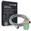 KLUDI-X1 tubo doccia universale 1,25 m, flessibile doccia con doppia protezione antitorsione, resistente al kink, attacco standard, tubo flessible doccia plastificato con effetto metallizzato