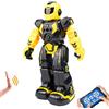 HUSAN Robot Intelligente Interattivo per Bambini - Controllo a Infrarossi, Programmabile, Canto, Danza, Sensazione di Gesti - Giocattolo (Giallo)