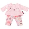 Götz 3403026 costume da bambino coniglietto estivo - taglia abbigliamento bambola. M - Set di abbigliamento e accessori da 2 pezzi per bambole da 42 a 46 cm