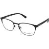 Emporio Armani EA1059 3001 | Occhiali da Vista Graduati | Prova Online | Unisex | Metallo | Quadrati | Nero | Adrialenti